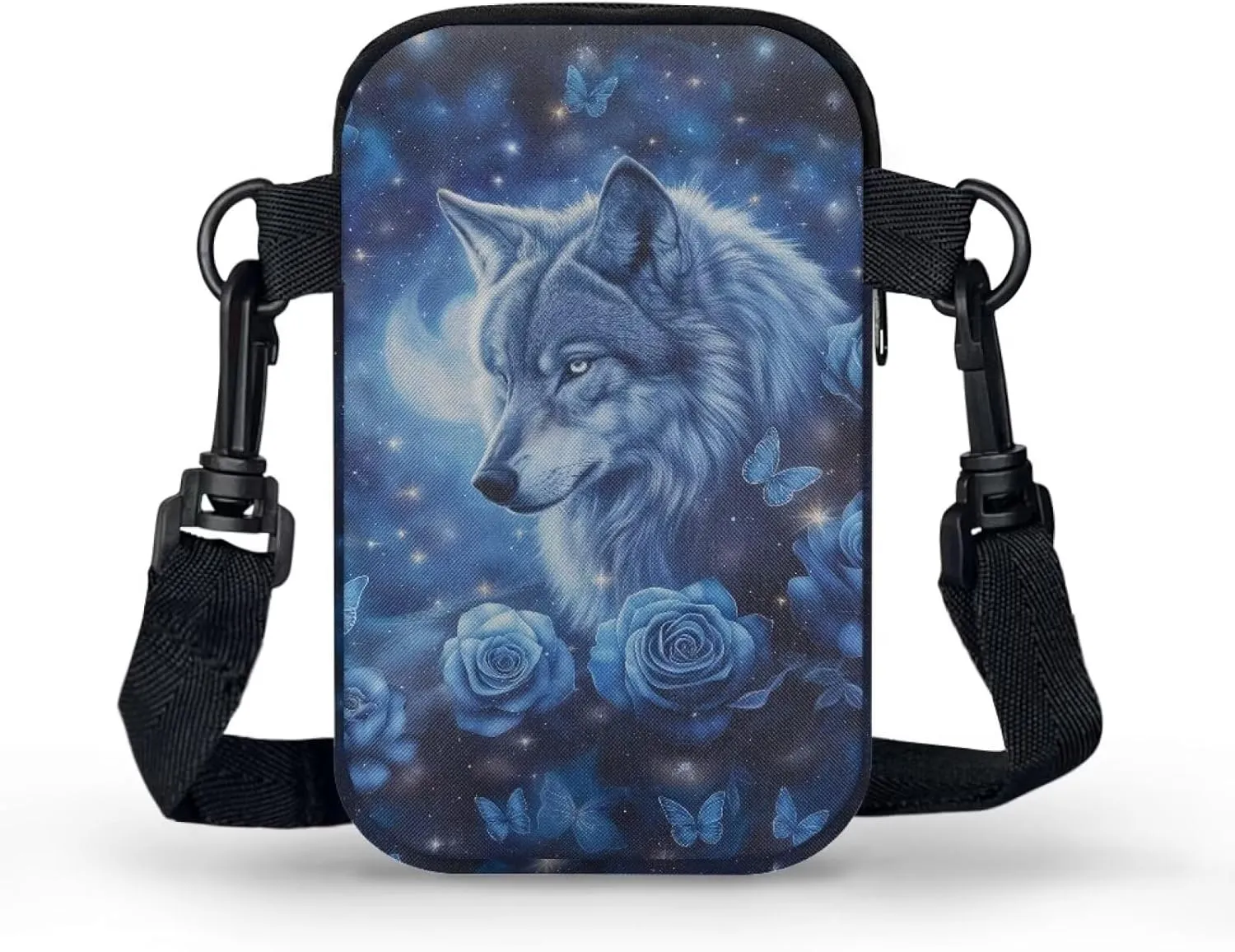 2 Layer Crossbody Bag Messenger Satchel Bags Wallet Phone Case for Men Women