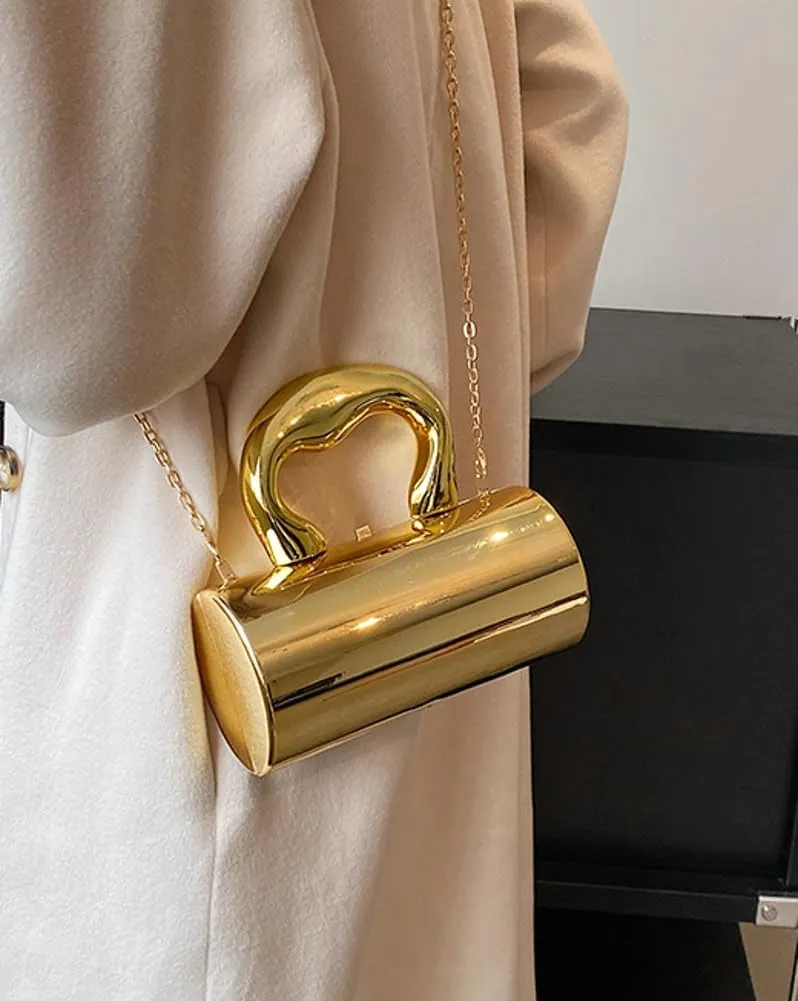 Acrylic Clutch Tote for Women - Silver Crossbody Shoulder Bag, Hobo Satchel, Y2k Style Purse 2025