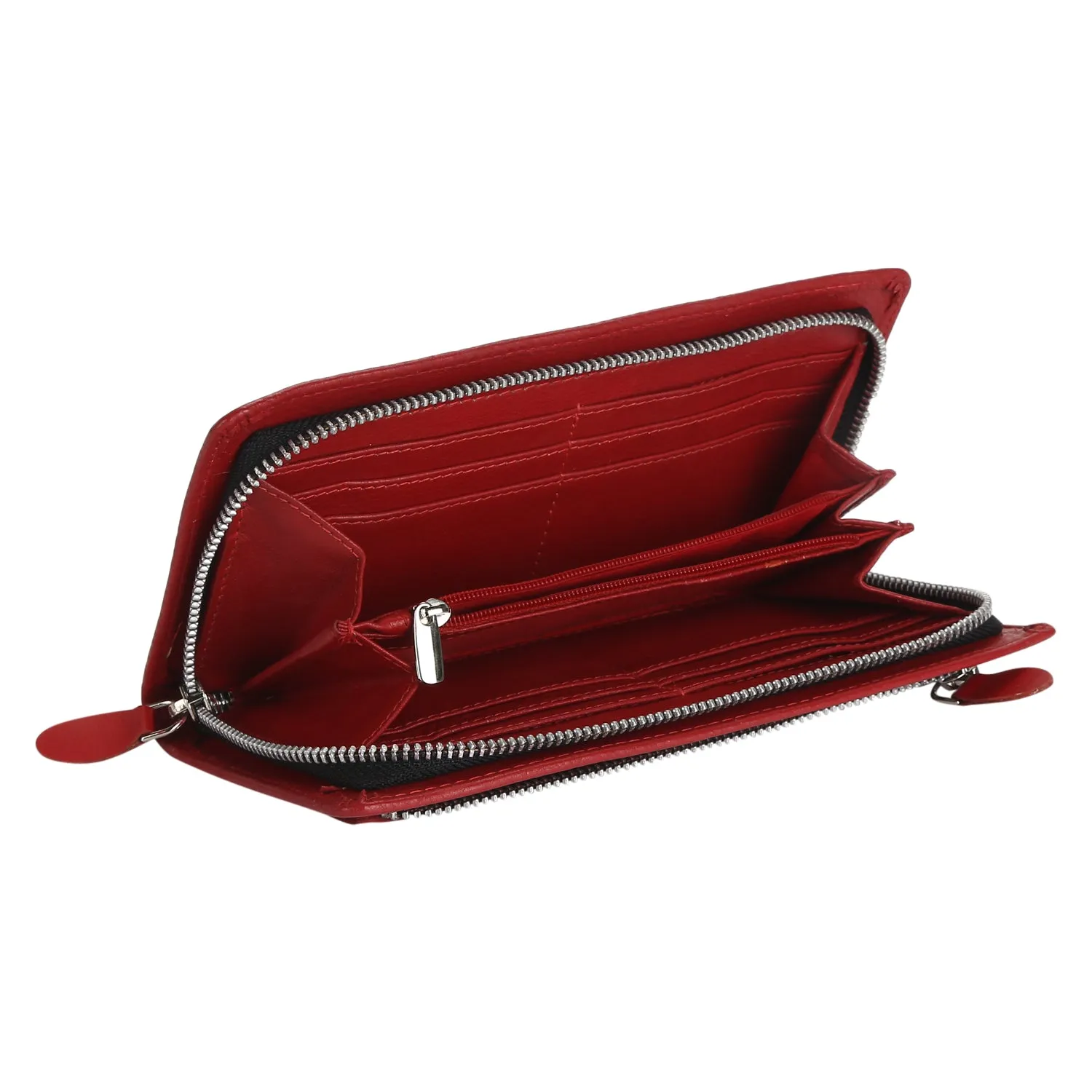 Aditi Wasan Women Casual Maroon Genuine Leather Wallet