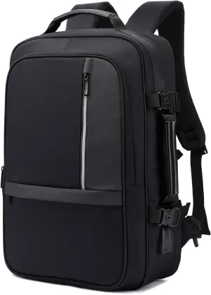 Anti-Theft Convertible Laptop Backpack Briefcase, 17.3 Inch Expandable Unisex Water-Resistant Travel Rucksack for Men and Women