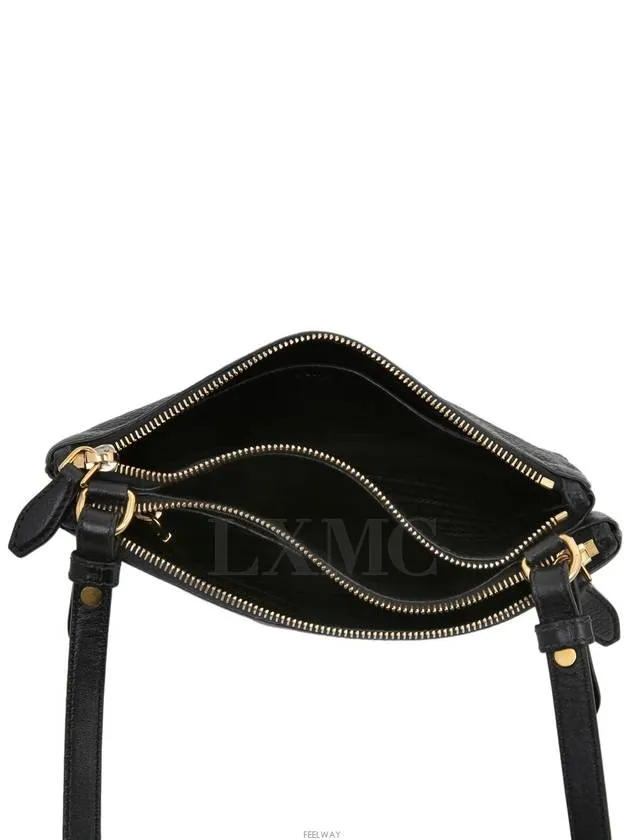 Bandolier Grace Calf Double Zipper Cross Bag 1BH046