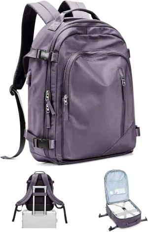 BJLFS Large Travel Backpack for Women Men,Carry On Backpack,Hiking Backpack Waterproof Outdoor Sports Rucksack Casual Work Gym Weekender Daypack Travel Essentialssimple, Purple