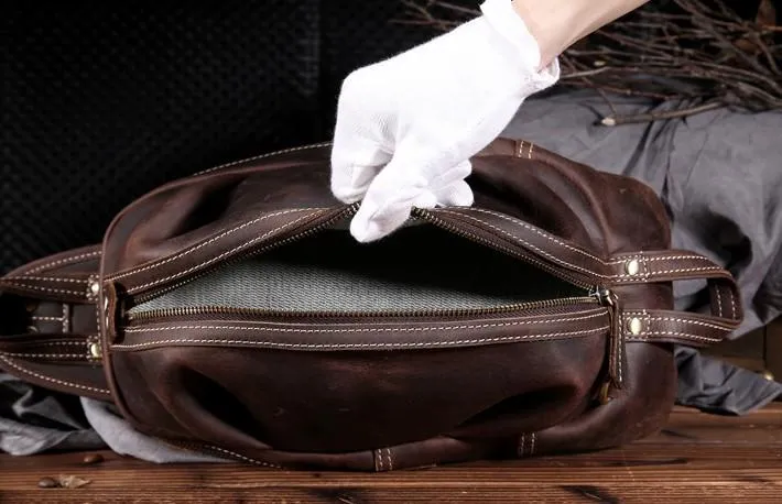 Black Crossbody Chest Bag Leather Sling Pack Cool Sling Bags for Men Cool Mens Sling Bags