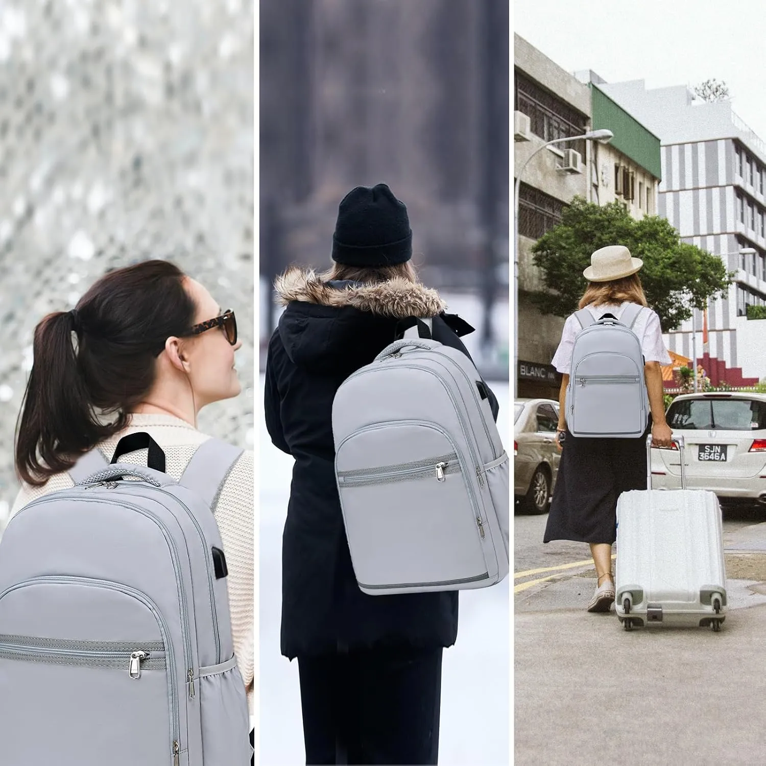 Bluboon Backpack for Women 15.6 Inch Laptop Bookbag College School Backpack Girls Schoolbag Compartment Daypack for Business