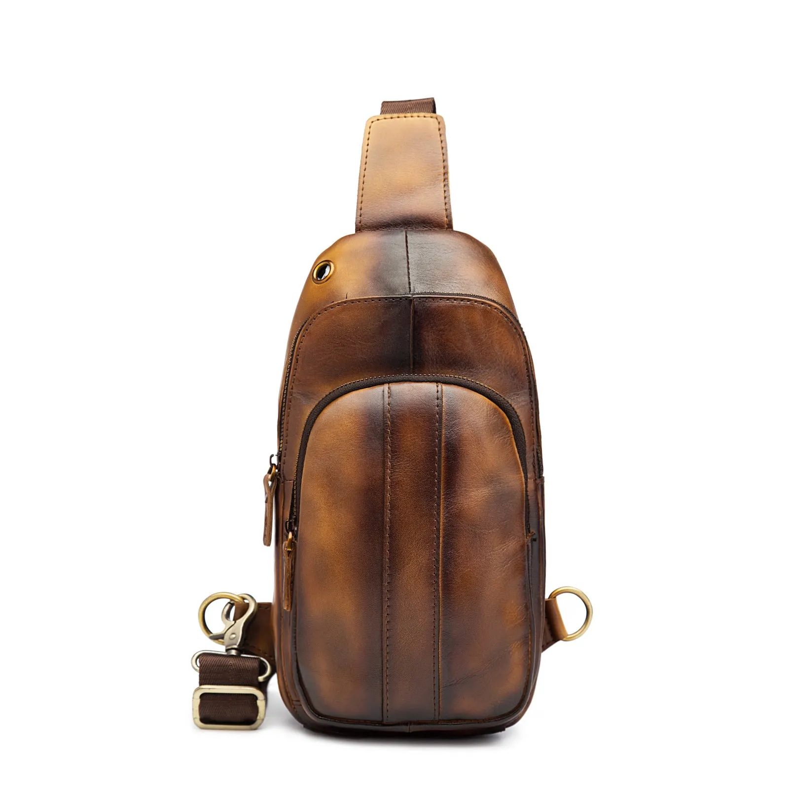 Blue Leather Sling Backpack Crossbody Sling Backpack Best Cross Body Sling Bag Mens Leather Sling Bags