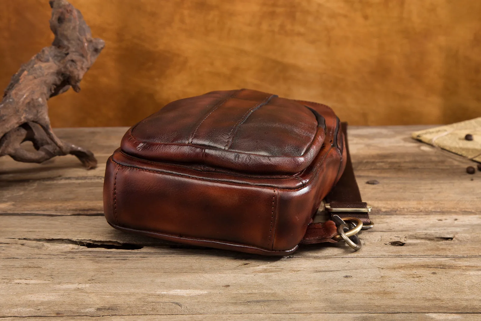Blue Leather Sling Backpack Crossbody Sling Backpack Best Cross Body Sling Bag Mens Leather Sling Bags