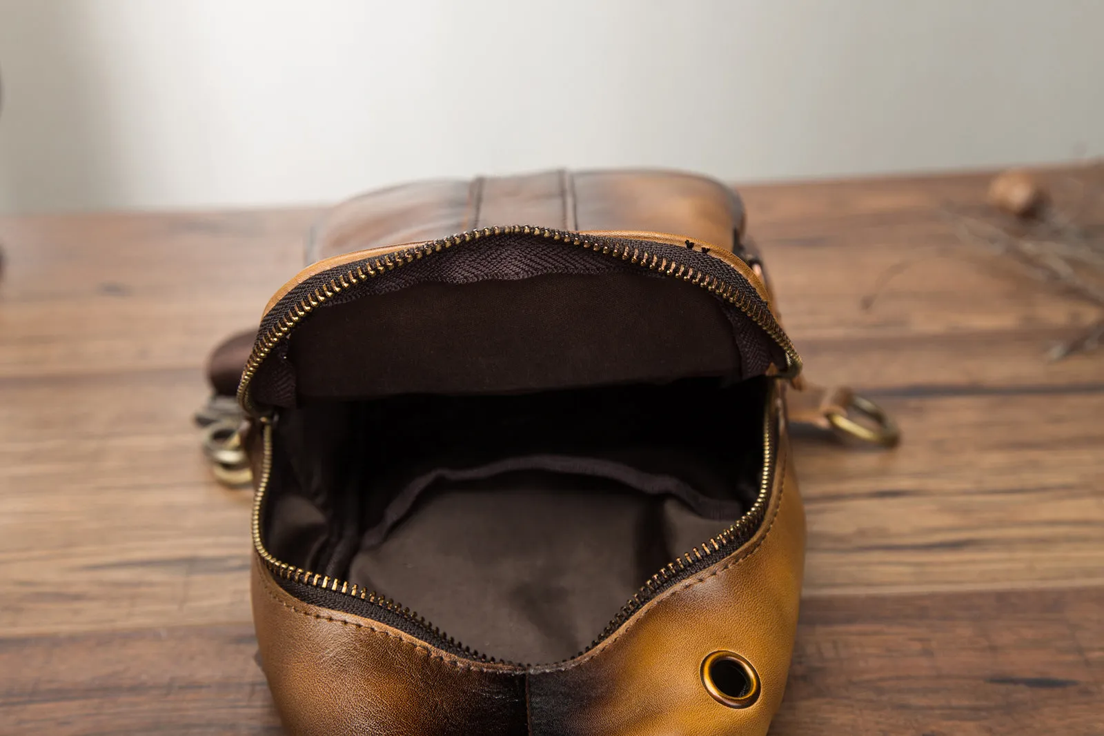 Blue Leather Sling Backpack Crossbody Sling Backpack Best Cross Body Sling Bag Mens Leather Sling Bags