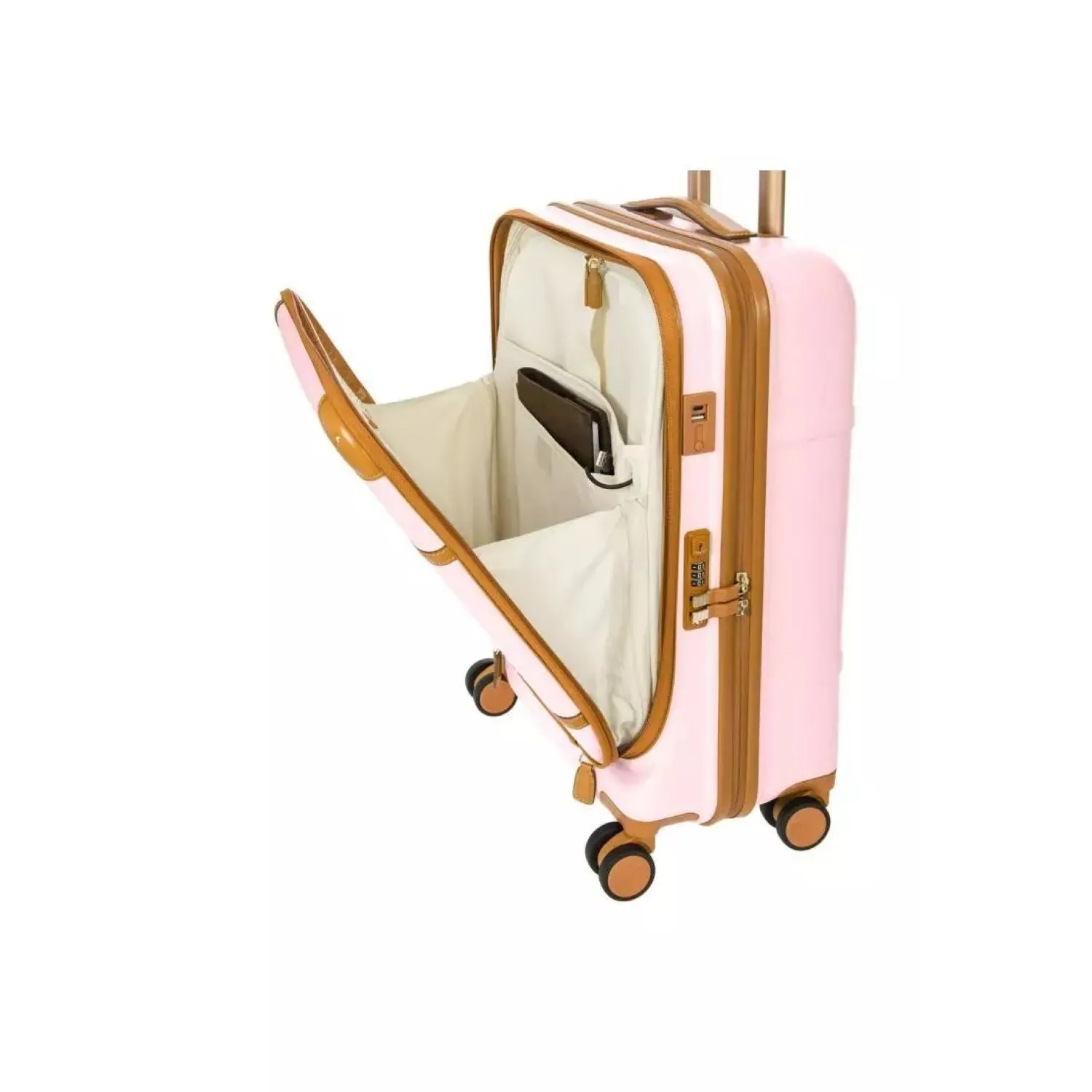 BRIC'S Bellagio V2 21" Carry On Luggage With Front Access Opening Spinner   Pocket with USB