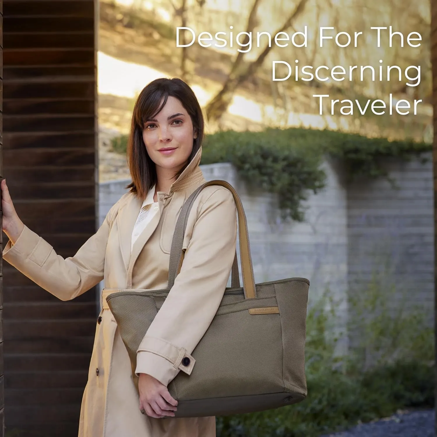 Briggs & Riley Traveler Tote Bag - Nylon Tote Bag for Weekend Travel & Work, Smooth Zipper Closure - Baseline Collection