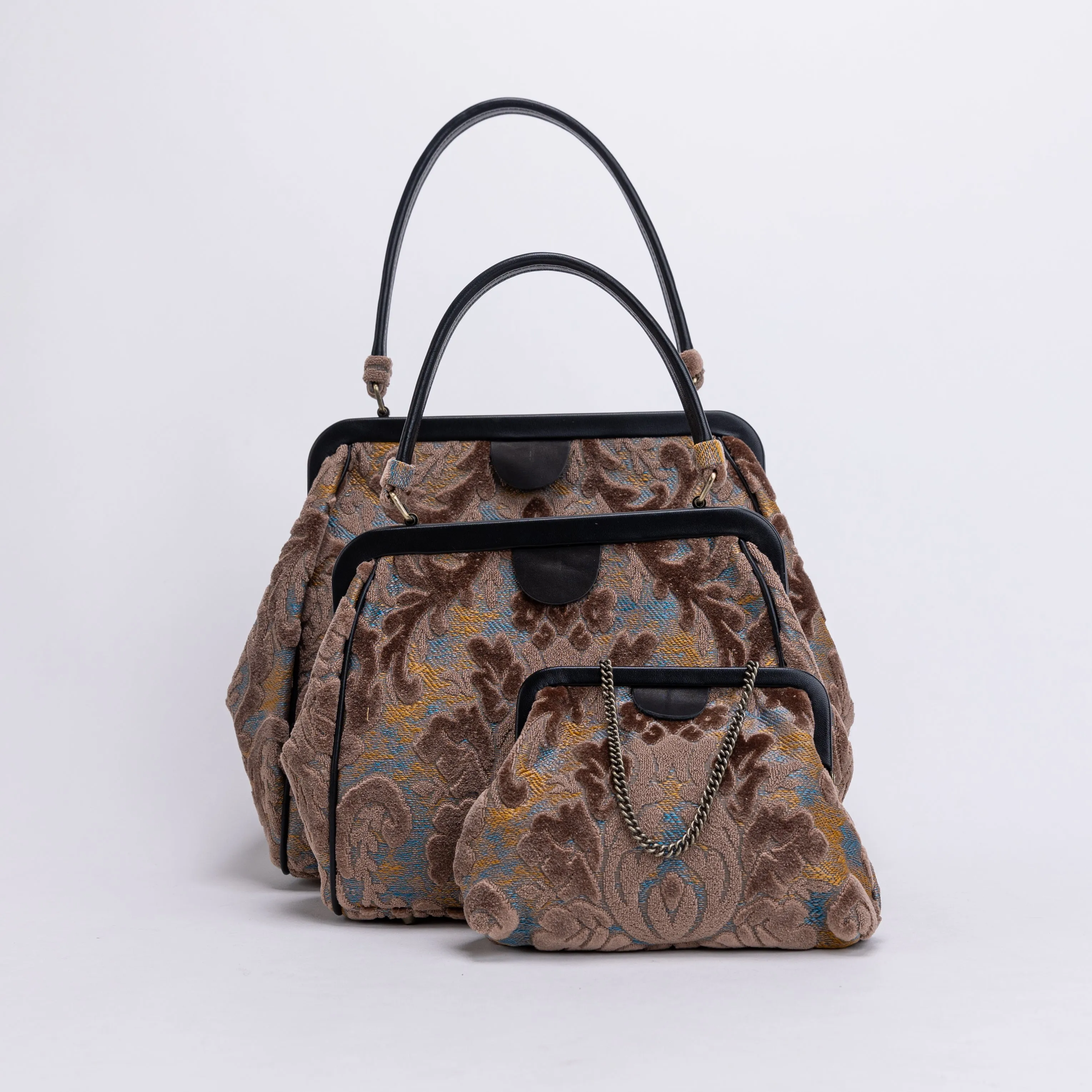 Burnout Velvet Camel Alma Satchel