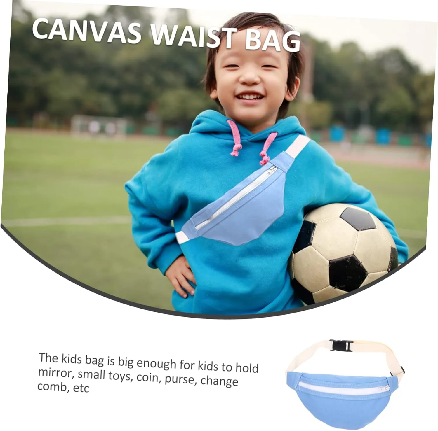Canvas Waist Bag Portable Crossbody Chest Bag for Boys Stylish Coin Purse Durable Single Shoulder Design for Essentials