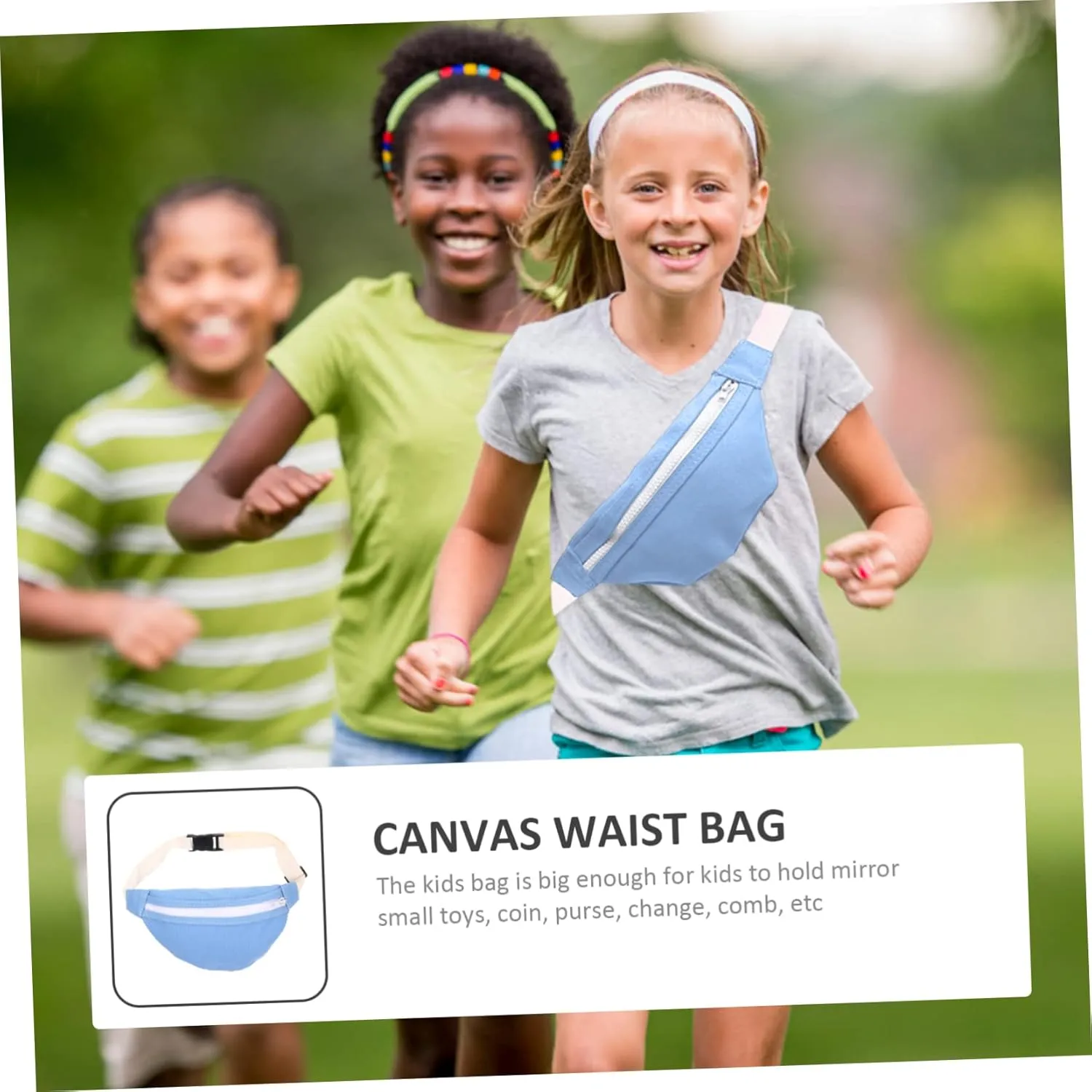 Canvas Waist Bag Portable Crossbody Chest Bag for Boys Stylish Coin Purse Durable Single Shoulder Design for Essentials