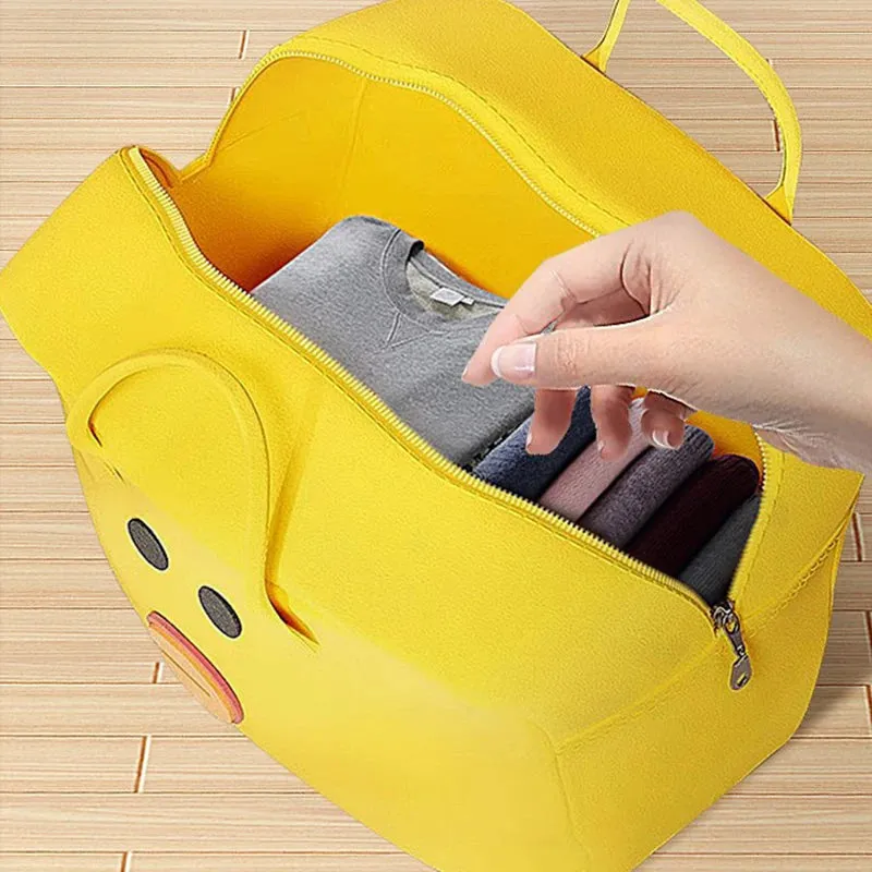 Cartoon Felt Tote Travel Bag