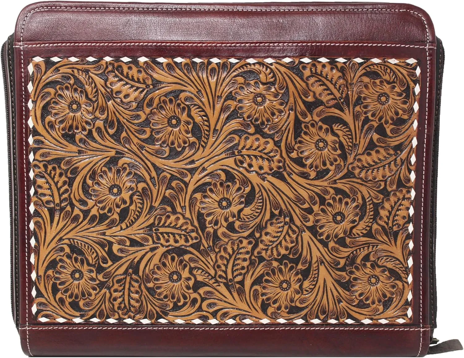 CHALLENGER Laptop Western Tooled Genuine Leather Business Art Binder Portfolio Padfolio Bag 18FKMPortfolio