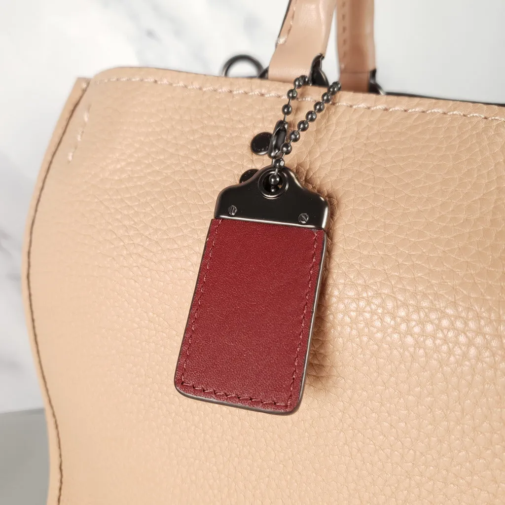 Coach 1941 Rogue 31 Handbag in Beechwood Nude Neutral Pebble and Burgundy
