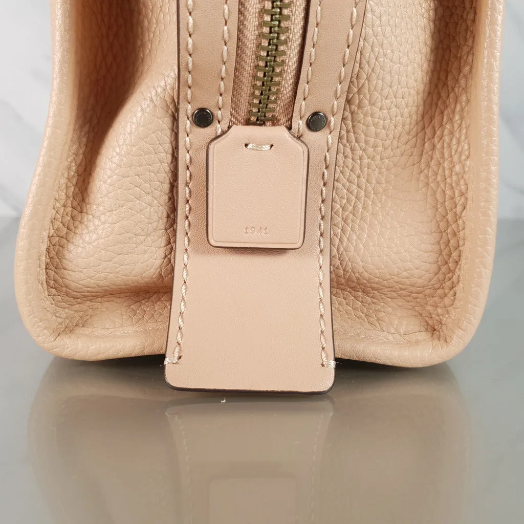 Coach 1941 Rogue 31 Handbag in Beechwood Nude Neutral Pebble and Burgundy