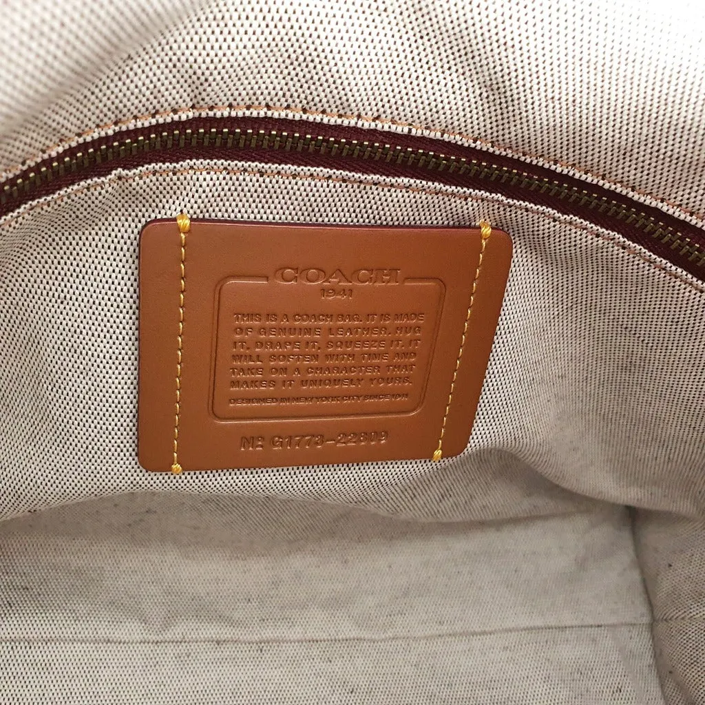 Coach 1941 Rogue 31 Heather Grey Nappa Leather With Quilting & Rivets Chevrons Satchel Bag