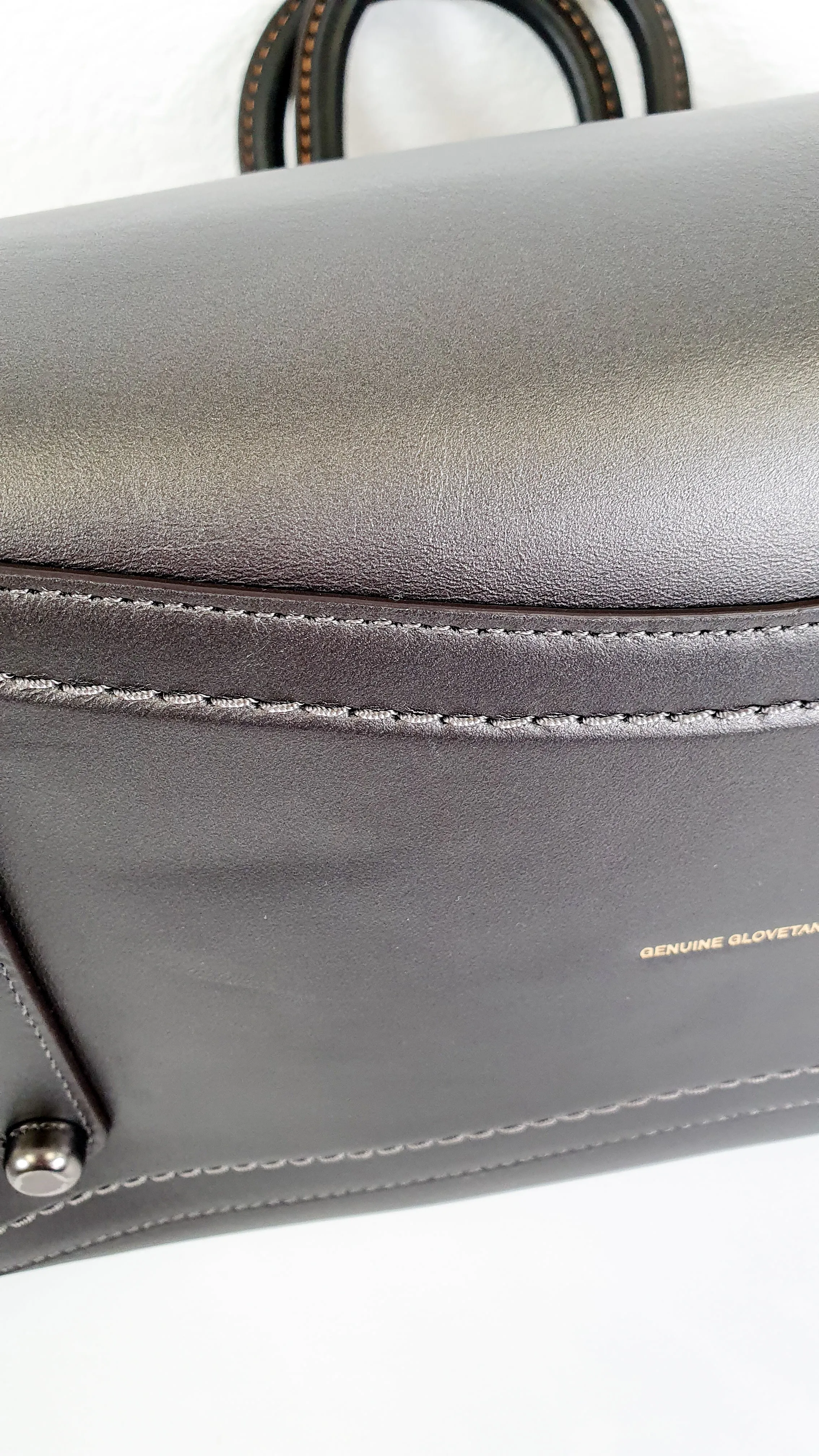 Coach 1941 Rogue Tote Bag With Links in Graphite Metallic Grey Smooth Leather Handbag Shoulder Bag - Coach 26887