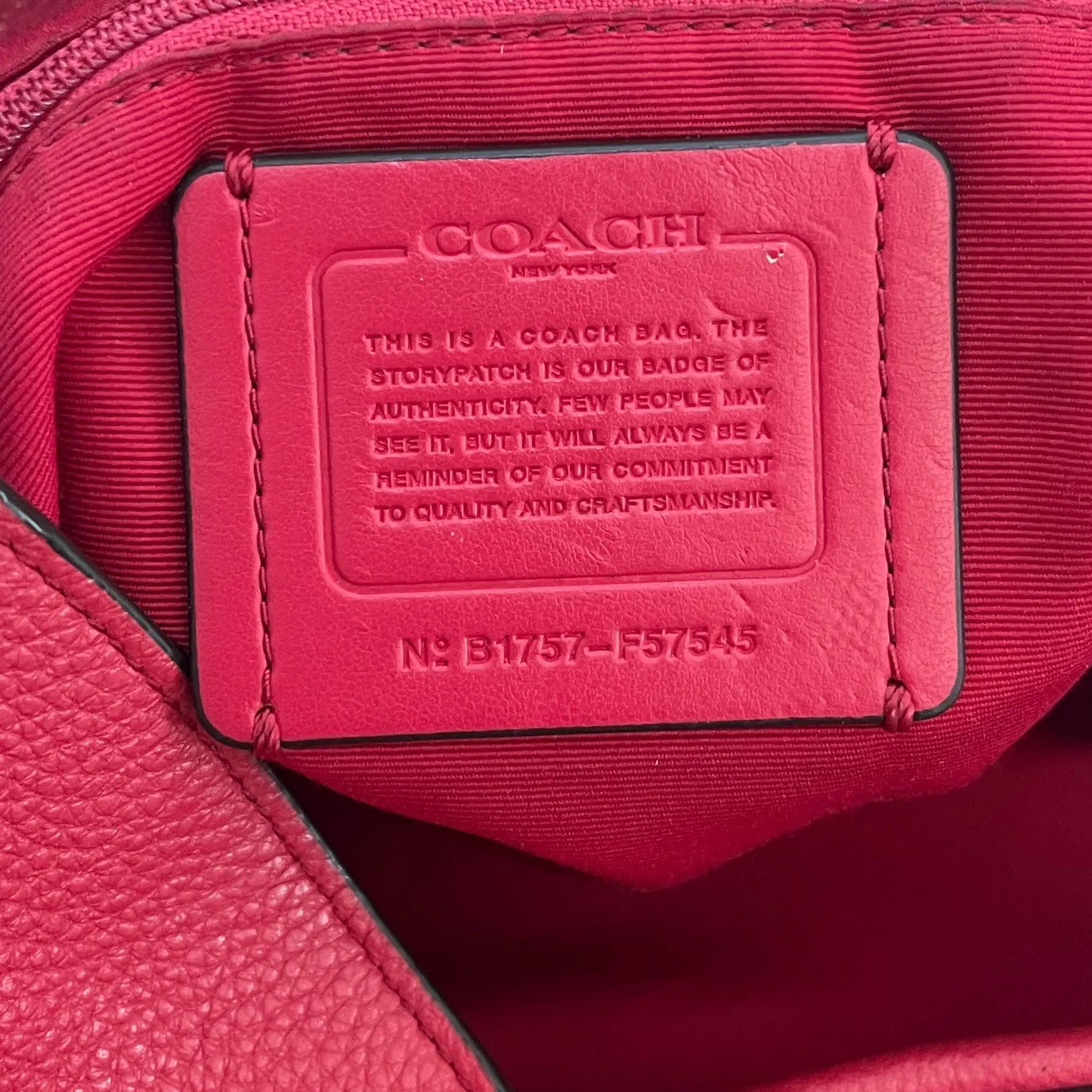 Coach Red Pebbled Leather Triple Compartment Shoulder Bag | Pre Loved |