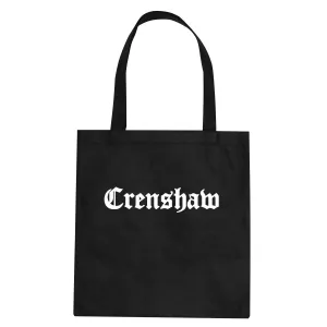 Crenshaw Old English California Tote Bag