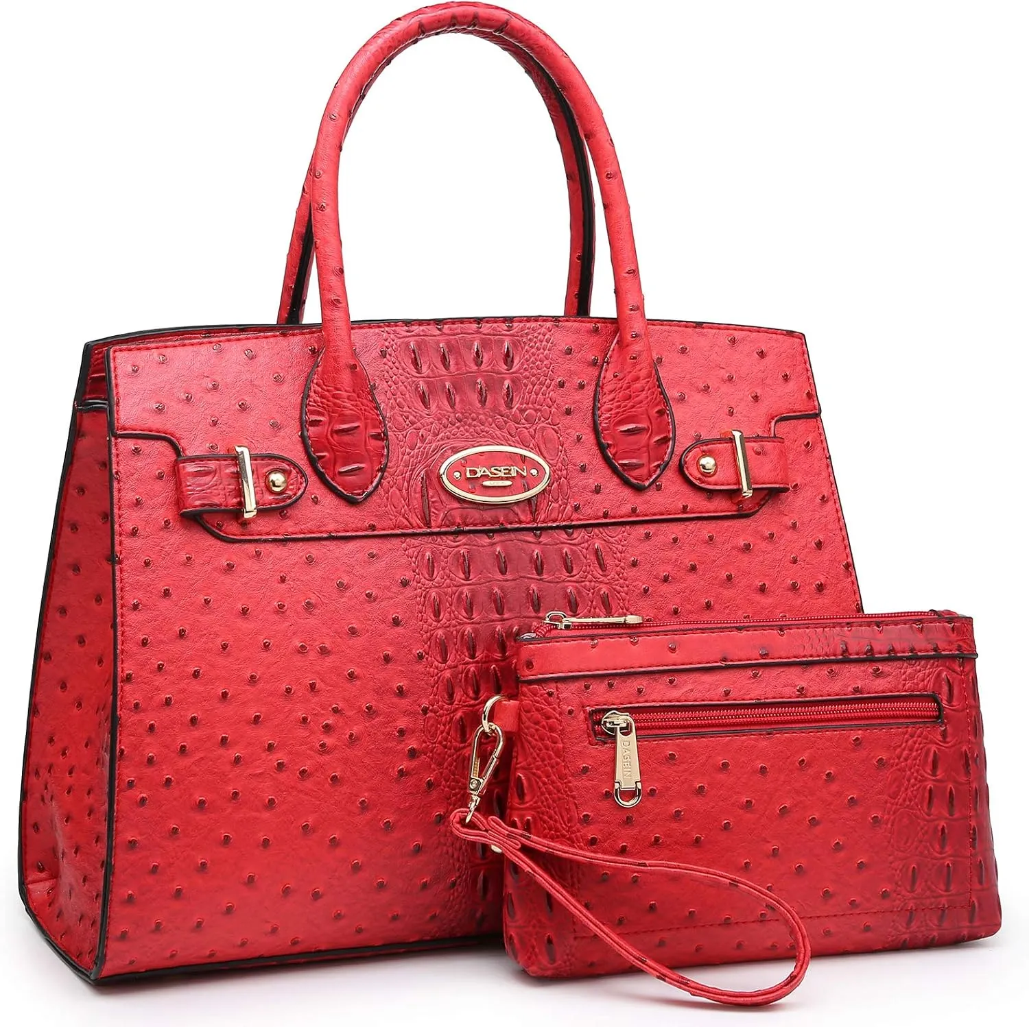 Dasein Women Handbags and Purses Ladies Shoulder Bag Top Handle Satchel Tote Work Bag with Matching Clutch