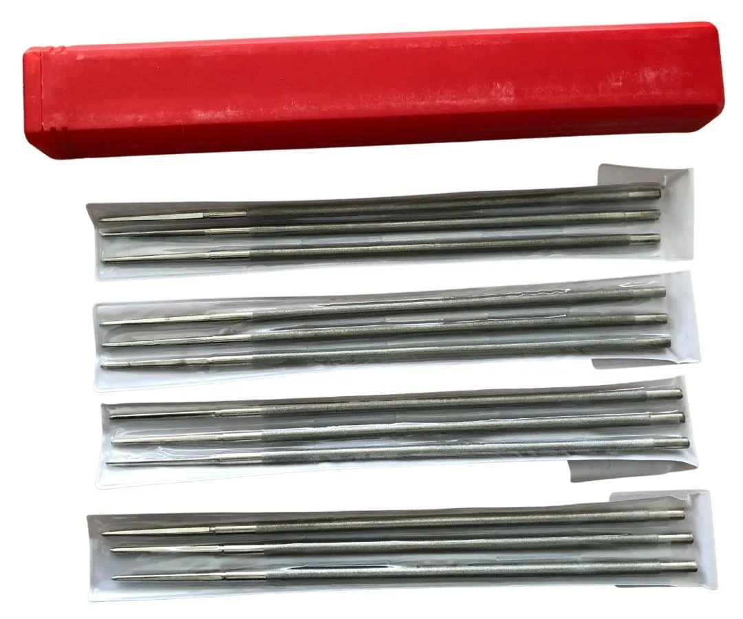 Diamond Chainsaw File, Sharpen Tungsten Carbide Chain 12-pack 3/16", 4.8mm