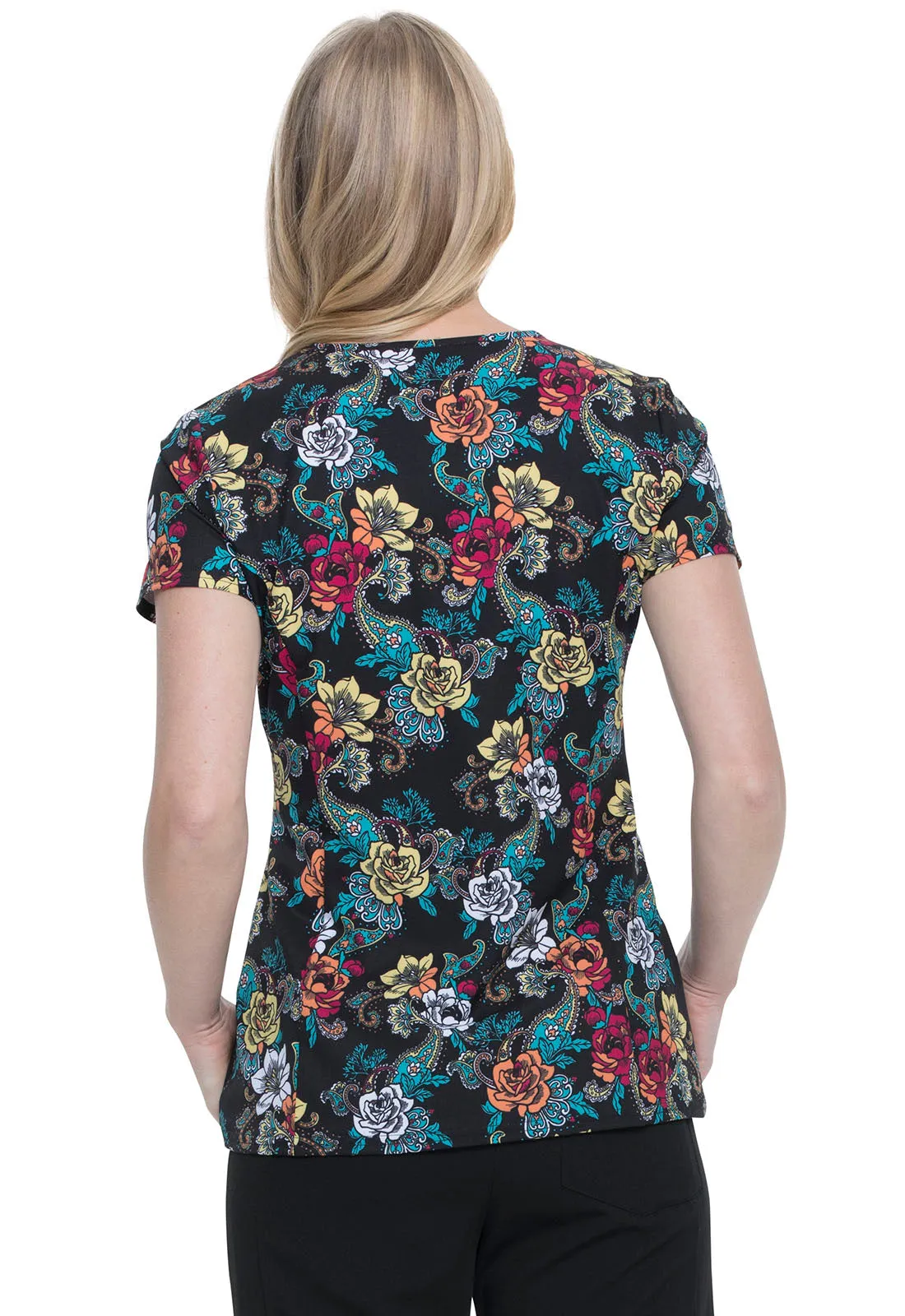 EDS Signature - Women's V-Neck Print Top