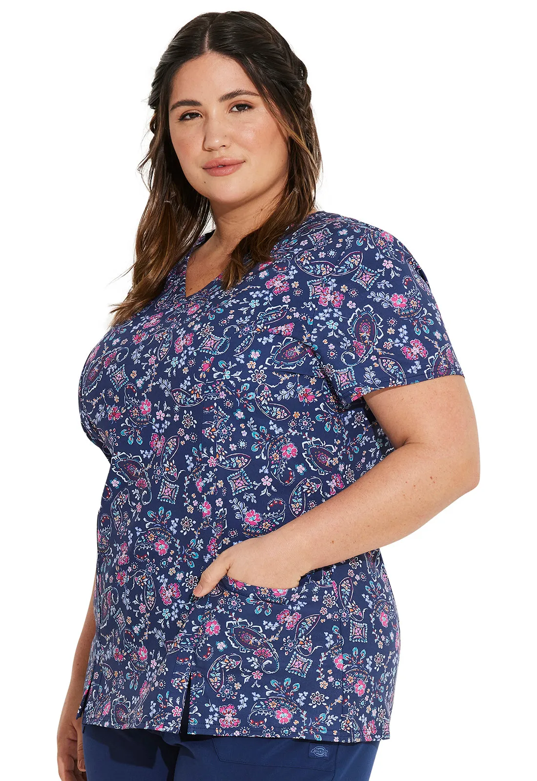 EDS Signature - Women's V-Neck Print Top
