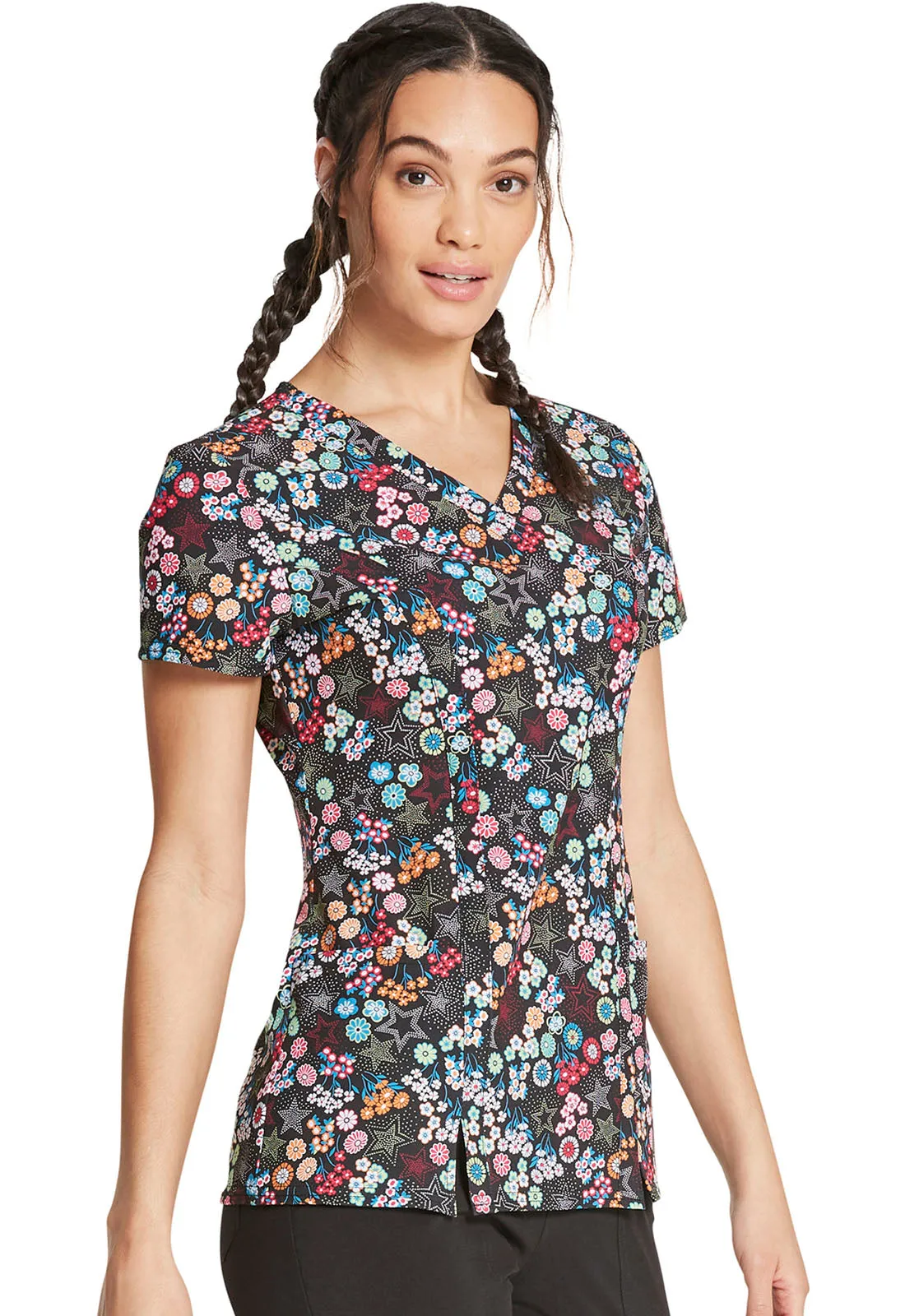 EDS Signature - Women's V-Neck Print Top