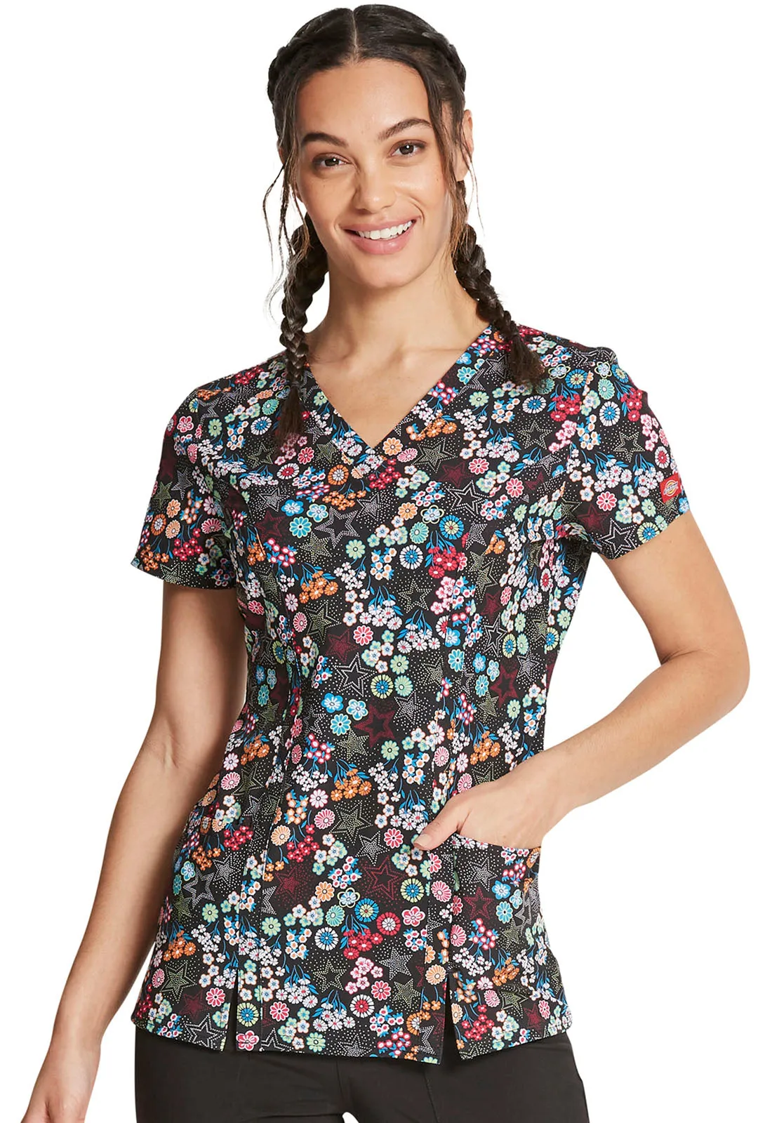 EDS Signature - Women's V-Neck Print Top