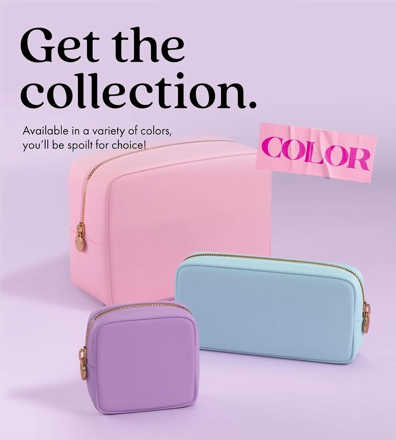 Embla Makeup Bag Travel Cosmetics Pouch and Toiletry Bag, Nylon Zipper Pouch Purse, Cute Make Up Organizer Storage Tote for Women Girls, Waterproof Travel Skincare Case, Small Makeup Bags,Orchid