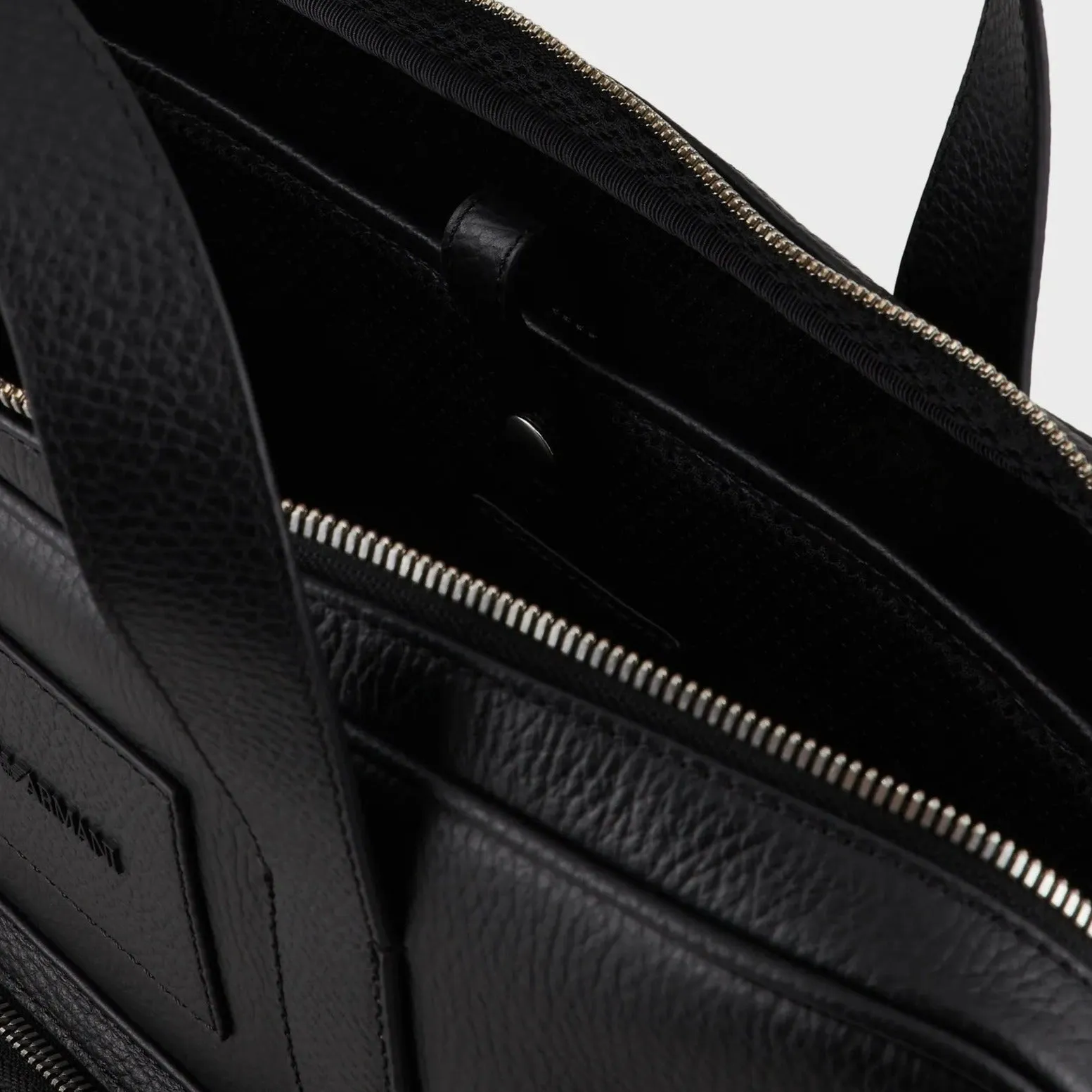 Emporio Armani Tumbled Leather Briefcase