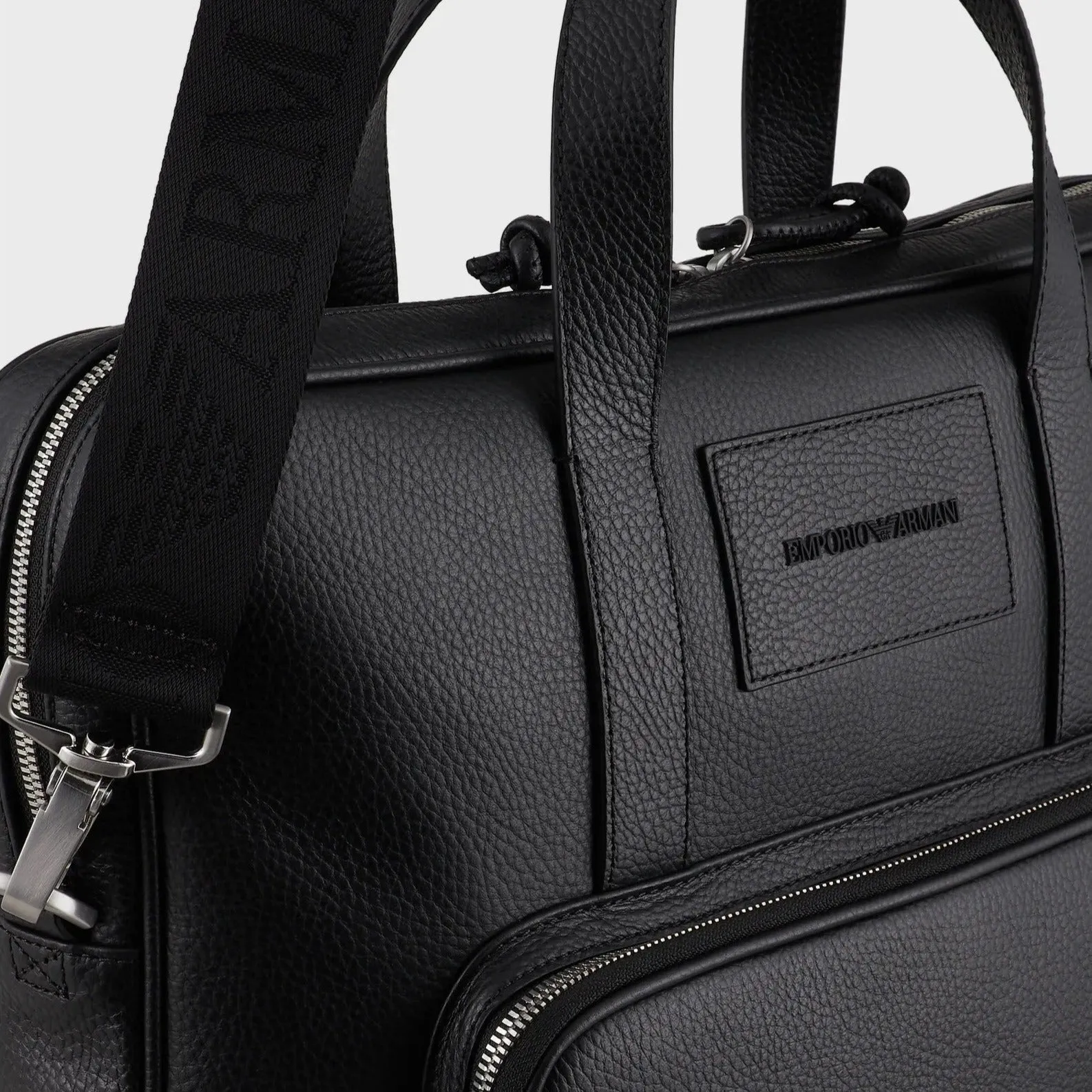 Emporio Armani Tumbled Leather Briefcase