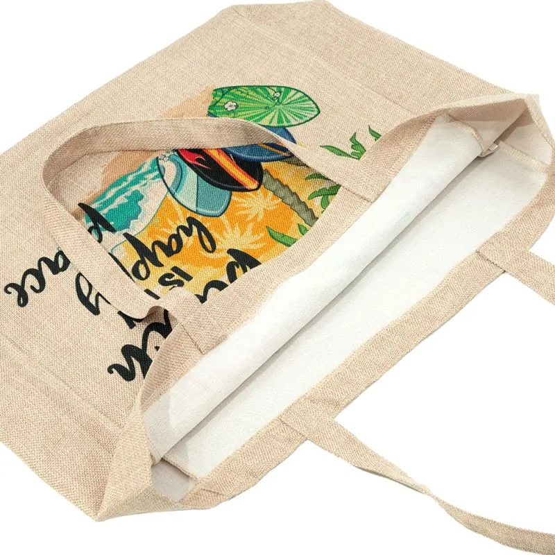 Faux Burlap Tote Bag Natural - 38 x 40cm