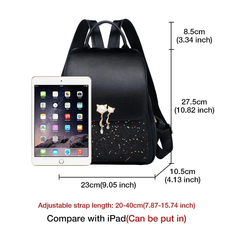 FOXER Brand Women Patchwork Large Capacity Backpack Shoulder Bag