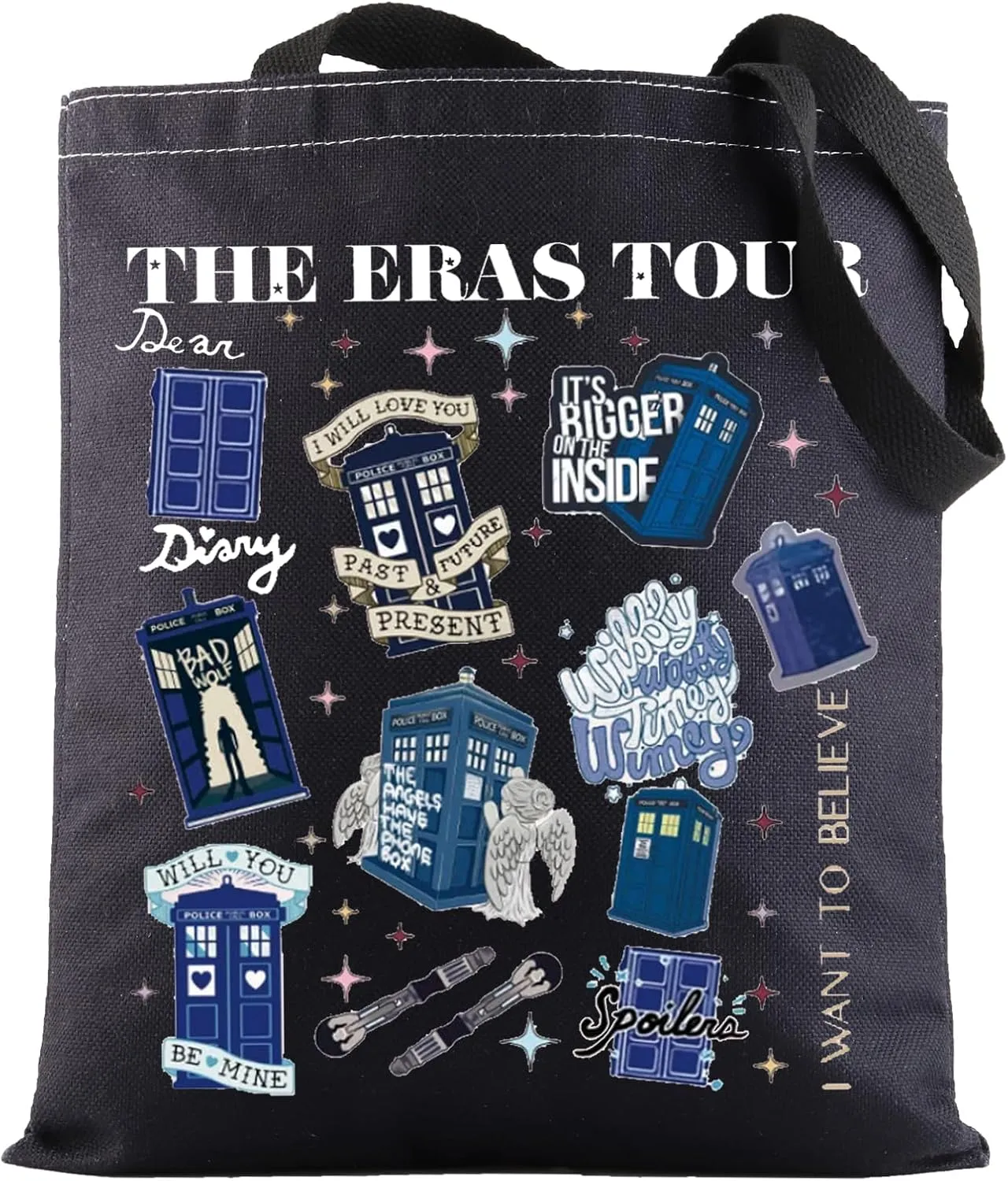 G2TUP Police Box Tote Bag Rose Tyler & Rory Williams Movie Fans Gift Police Box Tour Shoulder Bag Policeman Box Merchandise