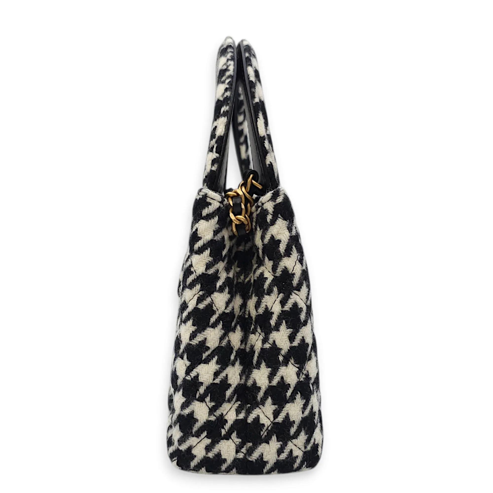 Houndstooth Kelly (19cm) Mini Multi-colour Crossbody Bag in Tweed, Gold hardware