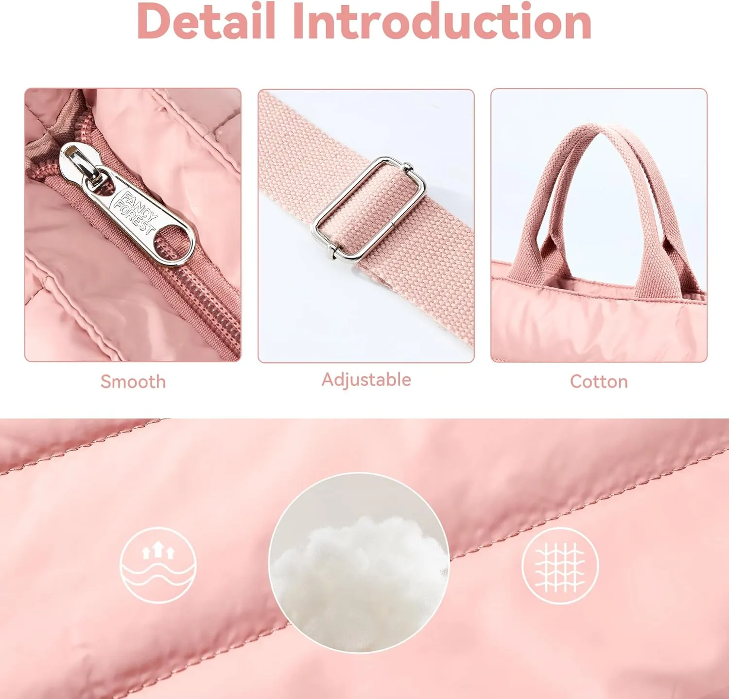 KALIDI Quilted Tote Bag, Puffer Hobo Laptop Bag Anti Splash Crossbody Zipper Shoulder Bag Large Casual Work Daily Women
