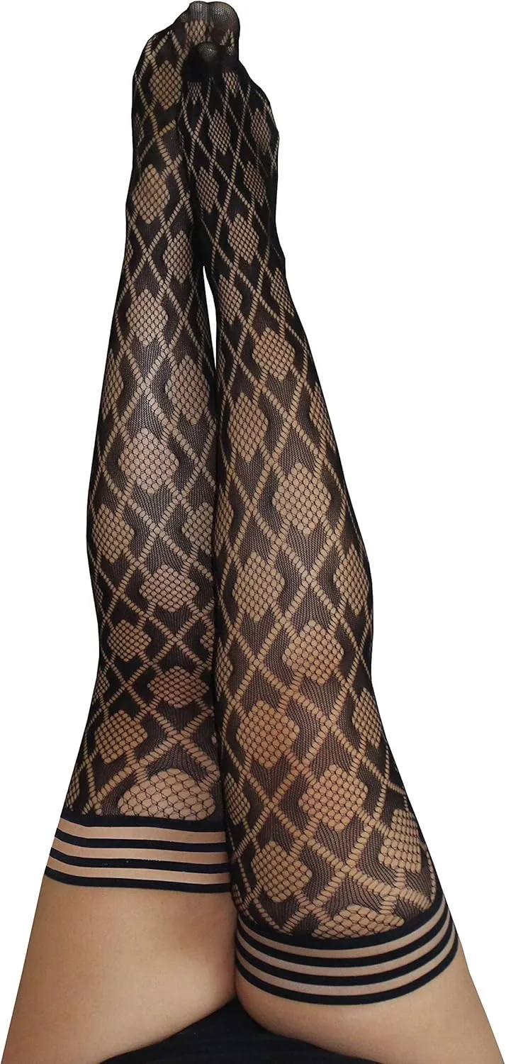 Kix'ies Thigh Highs | Thigh High Womens Stockings with No Slip Grip Stay Ups Thigh Bands | Womens Thigh High Stockings