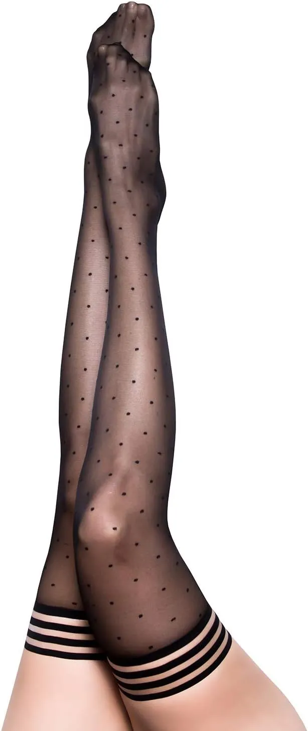 Kix'ies Thigh Highs | Thigh High Womens Stockings with No Slip Grip Stay Ups Thigh Bands | Womens Thigh High Stockings