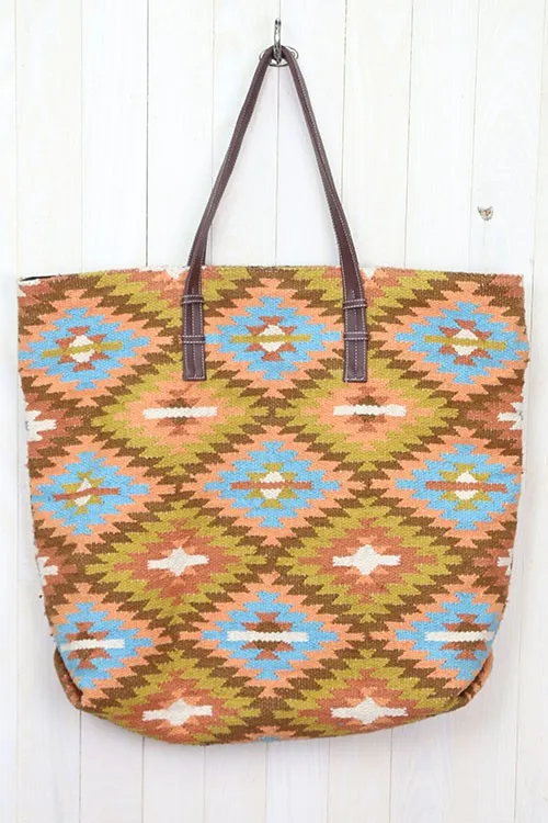 Large Geo Pattern Tote Bag