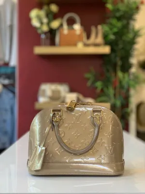 Louis Vuitton Vernis Alma Beige Handbag