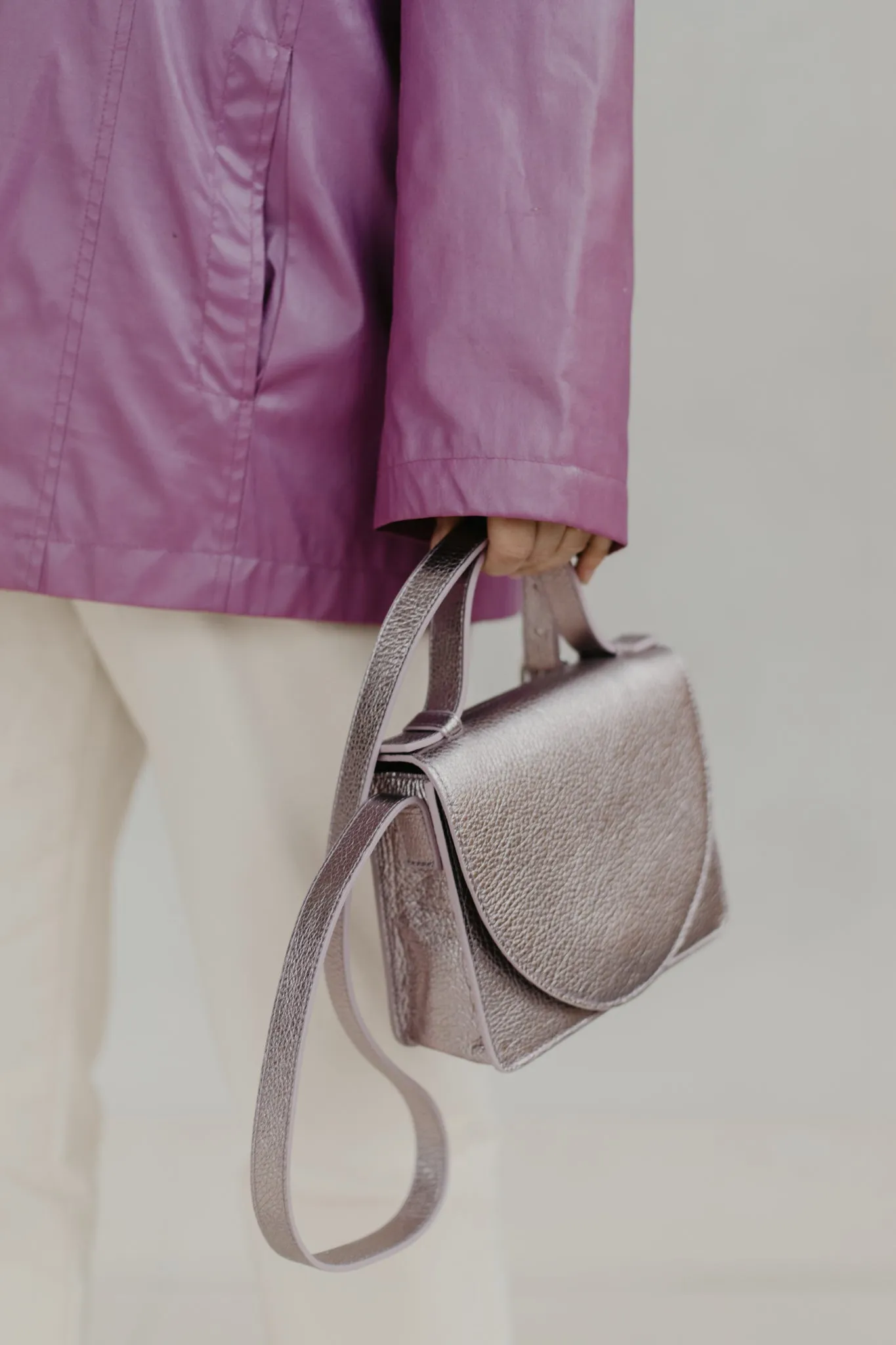 Micro Briefcase | Violet Shimmer