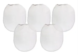 Mini Skater 5Pcs Paint Filter Bag Tea Strainers Paint Strainer Bag with Elastic Top Opening White Fine Mesh Bag for Paint Gardening Hydroponics,1 Gallon