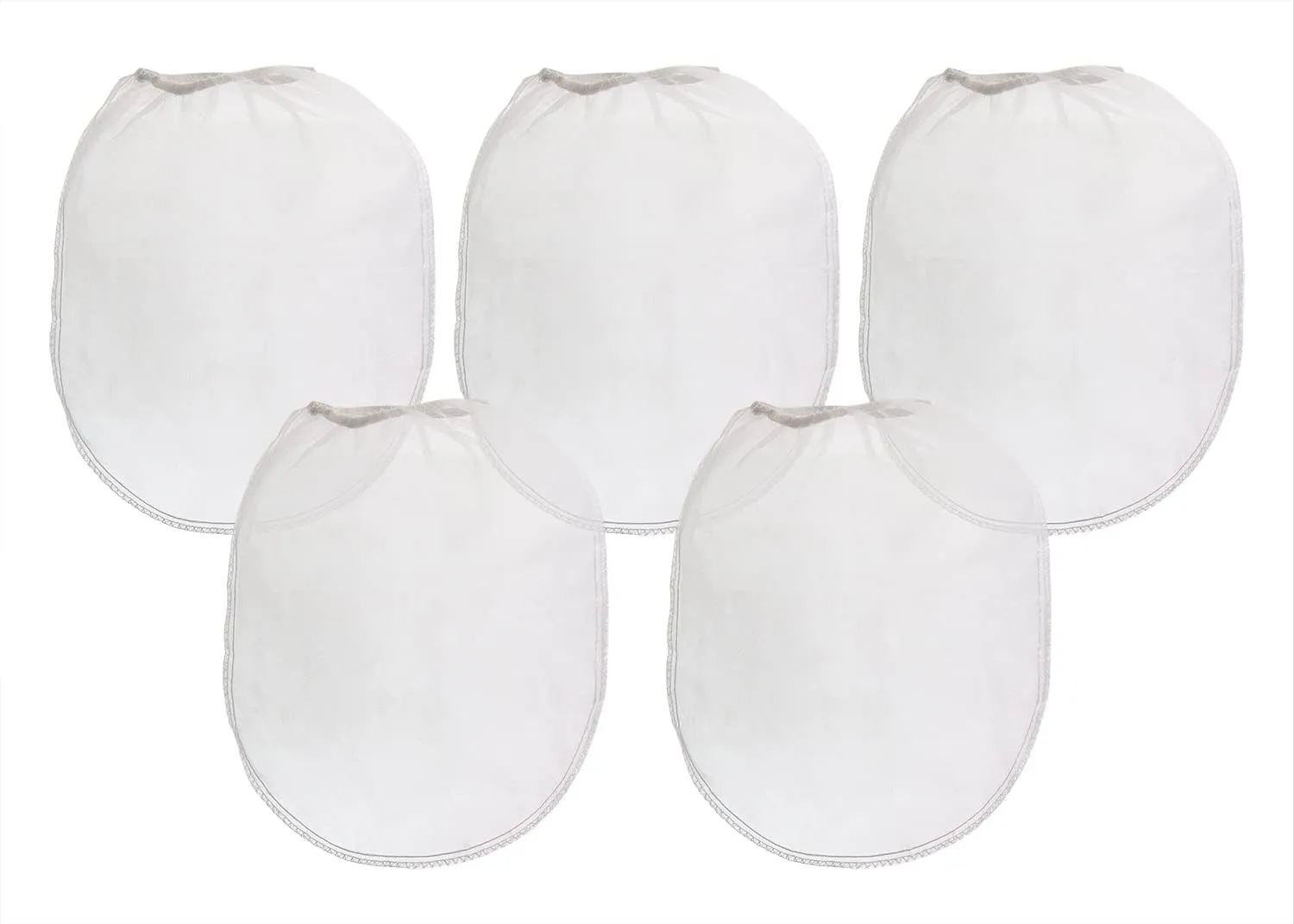 Mini Skater 5Pcs Paint Filter Bag Tea Strainers Paint Strainer Bag with Elastic Top Opening White Fine Mesh Bag for Paint Gardening Hydroponics,1 Gallon