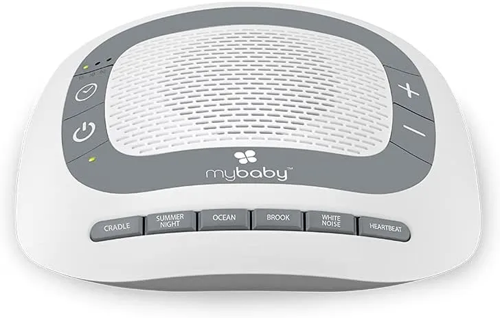 MyBaby SoundSpa White Noise Machine for Babies | 6 Soothing Lullabies for Newborns, Sound Therapy for Travel, Relaxing, Kids, Newborns, Baby Songs, Adjustable Volume, Auto-off Timer, By HoMedics
