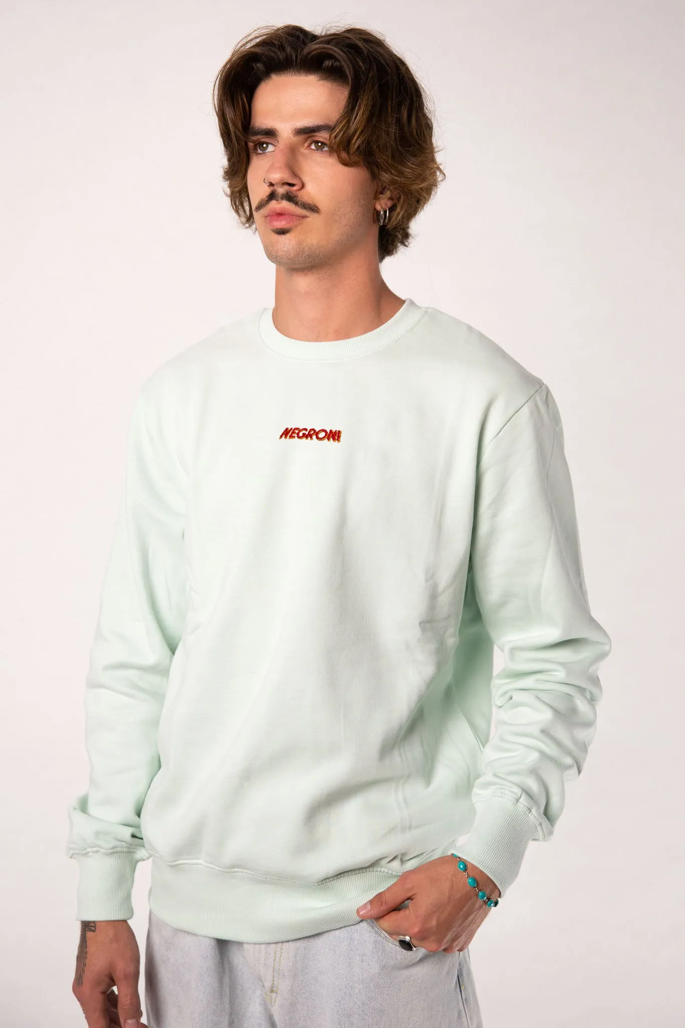 Negroni Signature | Bestickter Bio-Baumwoll Männer Pullover