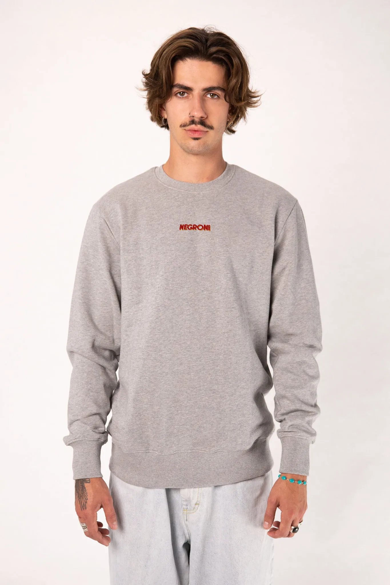 Negroni Signature | Bestickter Bio-Baumwoll Männer Pullover