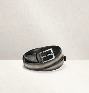 Ombré Calf Leather Gris Belt