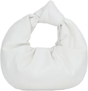 Oweisong Soft Leather Dumpling Bag for Women Ruched Knotted Top Handle Tote Cloud Shape Hobo Handbag Clutch Purse